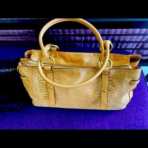 Adrienne Vittadini embossed handbag with metallic overtones